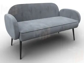 Диван прямой Лига-086 ( TOWER 10 серый )