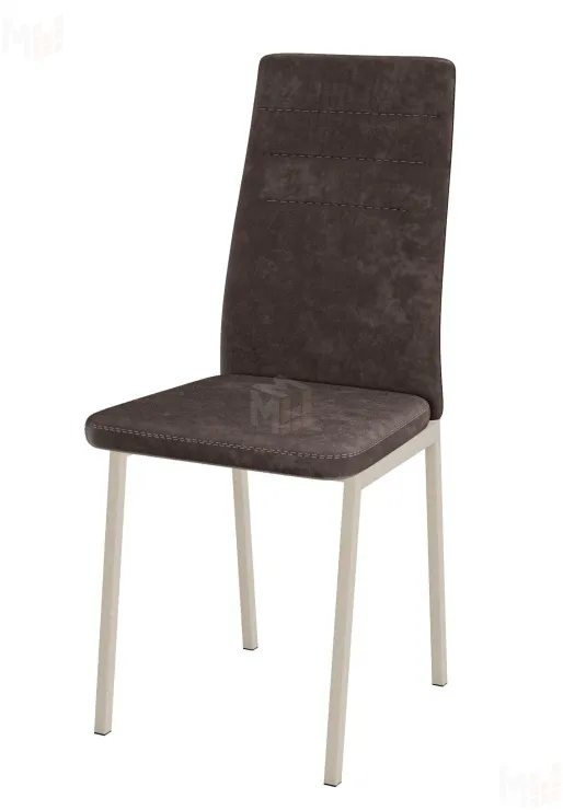 Стул Амстер (велюр шоколад, ноги ваниль)