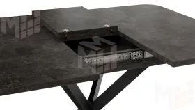 Стол обеденный раздвижной Лиссабон Тип 1 Черный муар, Ателье темный