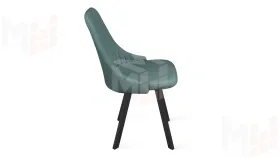 Стул Франк (паук) исп. 2 - ДП2-30 Черный матовый/Madera Aquamarine (аквамарин)