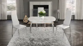 Стул Кредо Хром, к/з Белый 745а