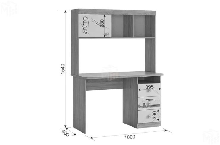 Стол Форсаж дуб крафт золотой/белый