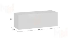 Шкаф навесной Глосс - ТД 319.03.26 Белый глянец, Стекло Белый глянец