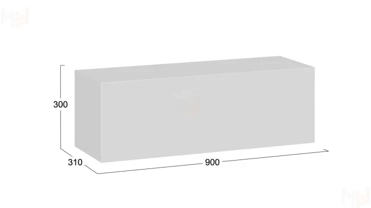 Шкаф навесной Глосс - ТД 319.03.26 Белый глянец, Стекло Белый глянец