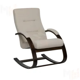 Кресло-качалка Leset Милано NEW (Орех текстура/Bingo 02 (бежевый))