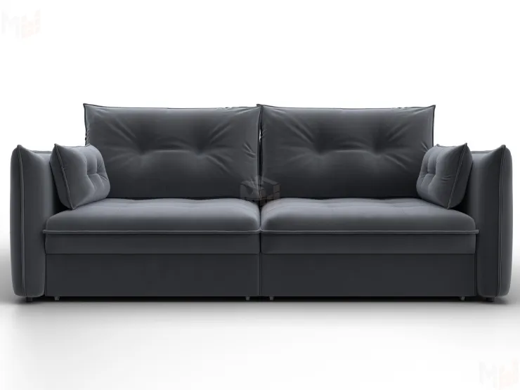 Диван прямой Лига-100 НПБ ( SEVEN 17 серый )