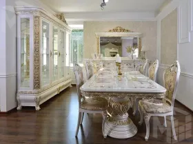 Столовая Алсу белый глянец