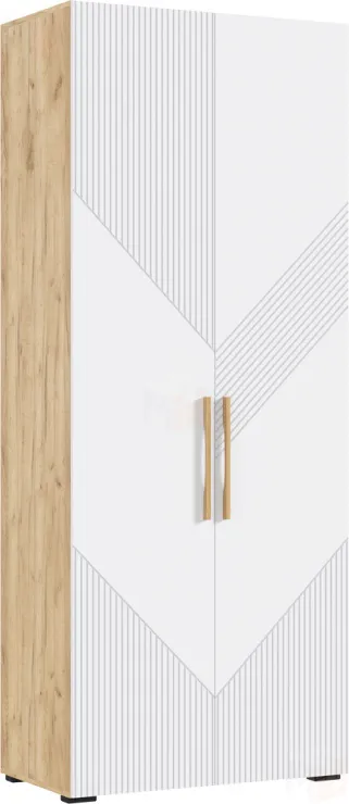 Ирис Шкаф 2-х ств.(900) (Браш Вайт, Дуб Крафт)