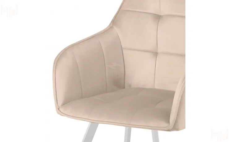 Кресло поворотное Мони Confetti cream/белый