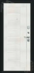 Входная металлическая дверь Проф Букле черное/Bianco Veralinga