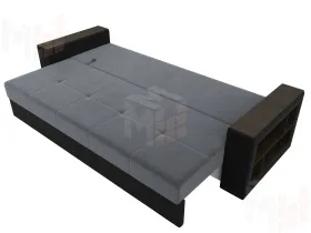 Диван прямой Дубай Лайт ( Серый\Черный )