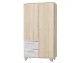 Стеллаж Копенгаген без стекла (дуб сонома/белый матовый)