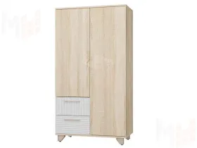 Стеллаж Копенгаген без стекла (дуб сонома/белый матовый)