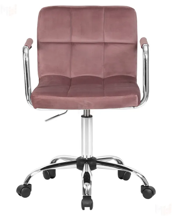 Офисное кресло для персонала DOBRIN TERRY (пудрово-розовый велюр (MJ9-32))