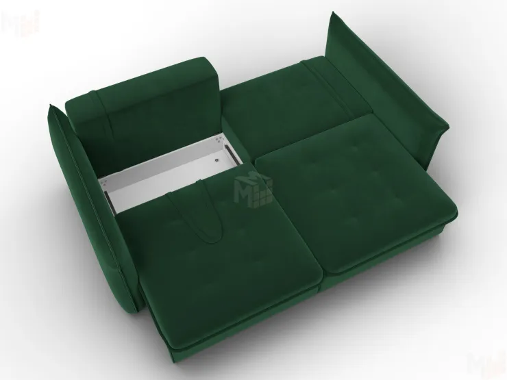 Диван прямой Лига-100 НПБ ( SEVEN 626 зеленый )