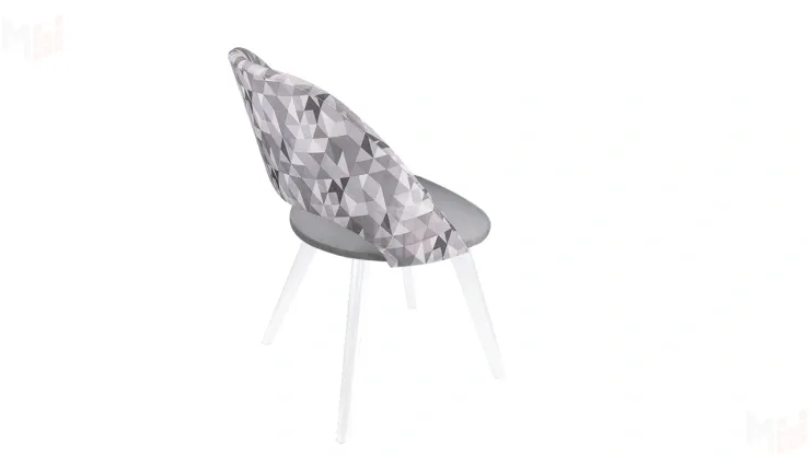 Стул Сириус тип 1 Белый матовый / тк. №123 / тк.121