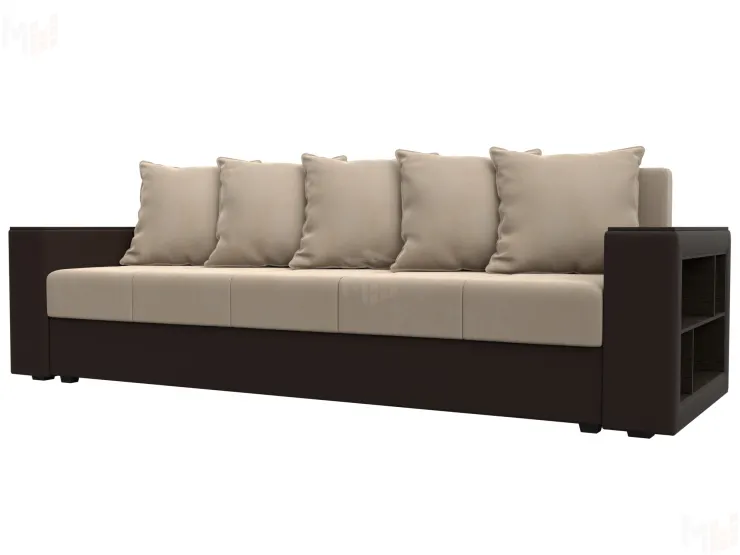 Диван прямой Дубай Лайт ( Бежевый;Коричневый )