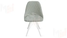 Стул Гранд К3 Белый матовый, Велюр Confetti Silver