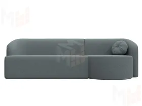 Диван прямой Лига-027 угол правый ( Амур серый )