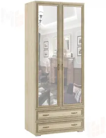 Шкаф двухстворчатый с зеркалом Domani Ливорно ЛШ-23