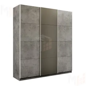 Шкаф-купе Прайм 3-х дверный ЛДСП, Стекло хаки 210 см