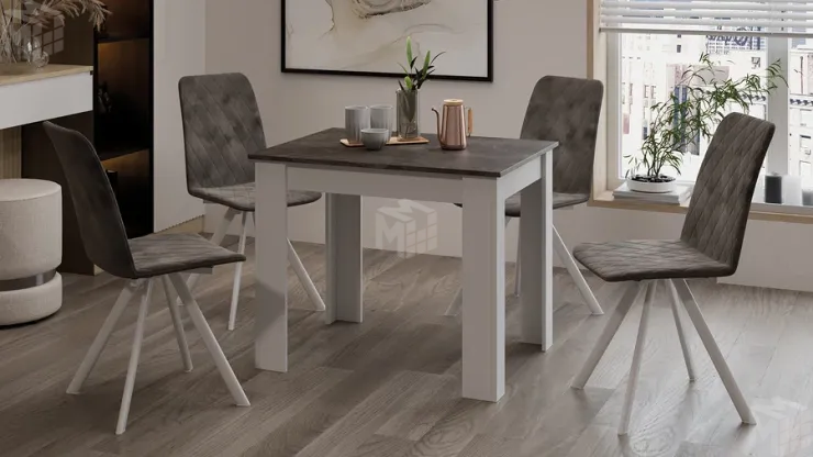 Стол обеденный Промо тип 1 Белый, Ателье темный