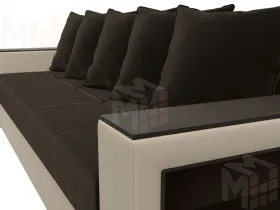 Диван прямой Дубай Лайт ( Коричневый;Бежевый )