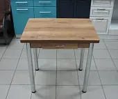 Стол Ломберный поворотно-раскладной 780*580 (дуб вотан), ножки хром