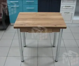 Стол Ломберный поворотно-раскладной 780*580 (дуб вотан), ножки хром