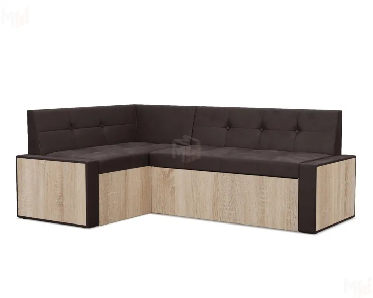 Таллин Левый угол (Бархат шоколадный STAR VELVET 60 COFFEE) 190х83х120 см