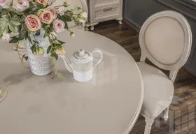 Стол Мокко круглый бежевый