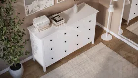 Комод КЫМОР 8 ящиков белый