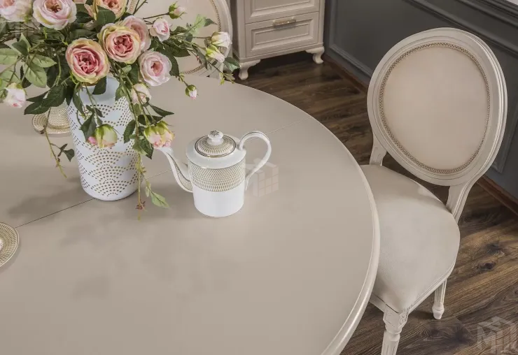 Стол Мокко круглый бежевый