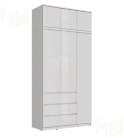 Шкаф Челси 1200 с антресолью, белый