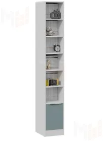 Стеллаж Марли - 403.004.000 Белый Серо-голубой