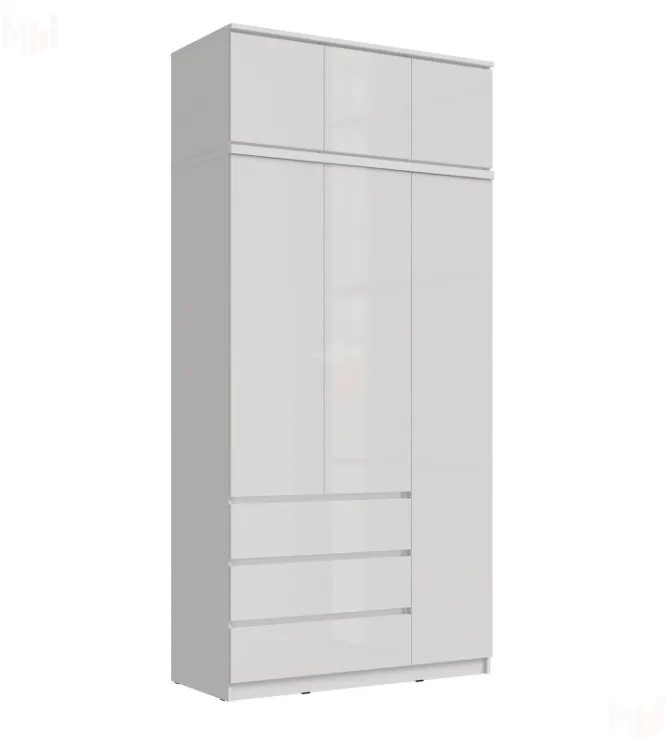 Шкаф Челси 1200 с антресолью, белый