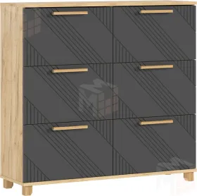  Ирис Обувница (1000) (Браш Графит, Дуб Крафт)