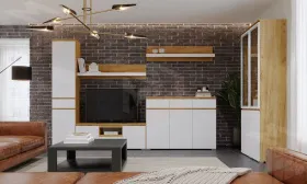 Гостиная ГРЕТТА  Дуб Крафт золотой - Белый №6