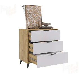 Комод Адам дуб крафт золотой/белое дерево