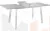 Стол раскладной стеклянный Лаки Лофт 140 Белый/Белый