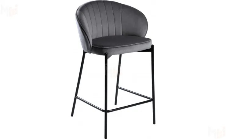 Полубарный стул Миэль темно-серый/черный