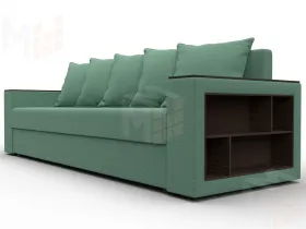 Диван прямой Дубай Лайт ( Амур 11 зеленый )