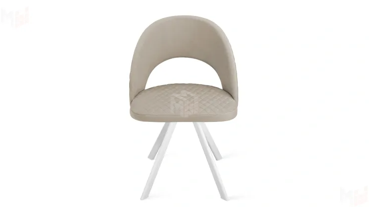 Стул Гэтсби К2 Белый матовый, Велюр Confetti Smoke