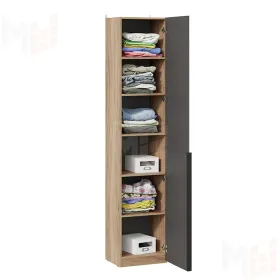 Шкаф для белья с глухой дверью Порто - СМ-393.07.211 Графит 