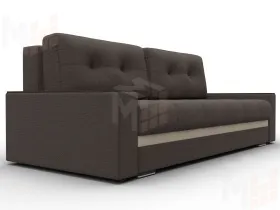 Диван прямой с декором Лига-096 НПБ ( Амур 05 коричневый/бежевый )