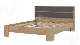 Кровать Хелен КР 03 1600 дуб крафт золото - серый графит