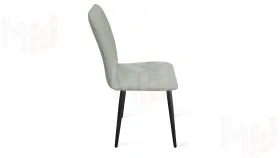 Стул Стенли К1С Черный муар, Велюр Confetti Silver