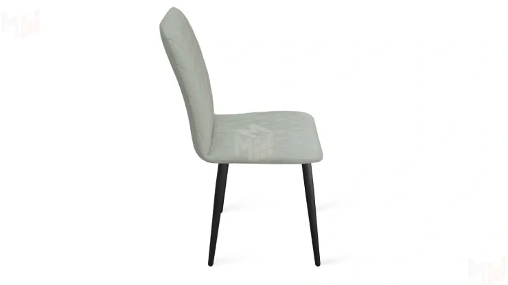 Стул Стенли К1С Черный муар, Велюр Confetti Silver