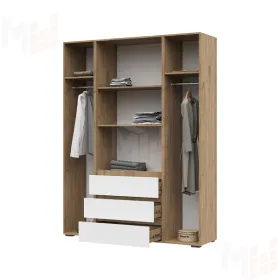 Шкаф 4х створчатый Хелен ШК 05 дуб крафт золото - белый