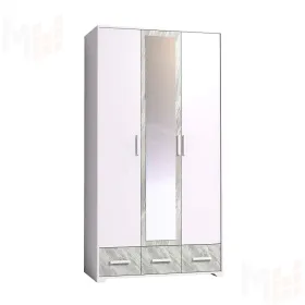 Шкаф для одежды и белья Айрис 444 Белый/Статуарио